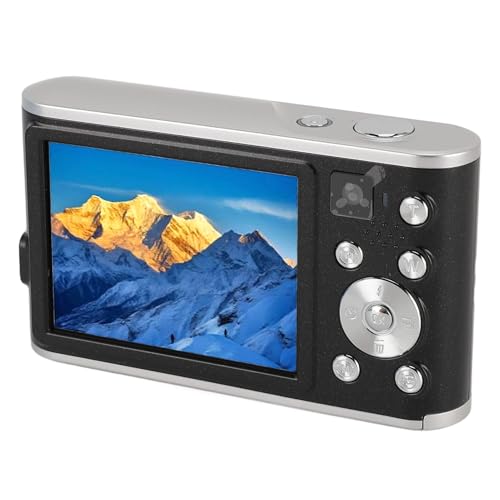 Digitalkamera, 48 MP 4K Dual Kamera Kompaktkamera mit 2,8 Zoll Bildschirm für Einsteiger, Autofokus, Anti Shake, Videomodus, für Entfernte Landschaften (Black) von Annadue