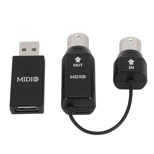 MIDI-Wireless-Adapter, Kabelloses MIDI-Übertragungssystem, MIDI-zu-USB-MIDI-Controller, Plug-and-Play für Digitalpiano-Tastatur zu MIDI-Gerät für OS X für für XP von Annadue