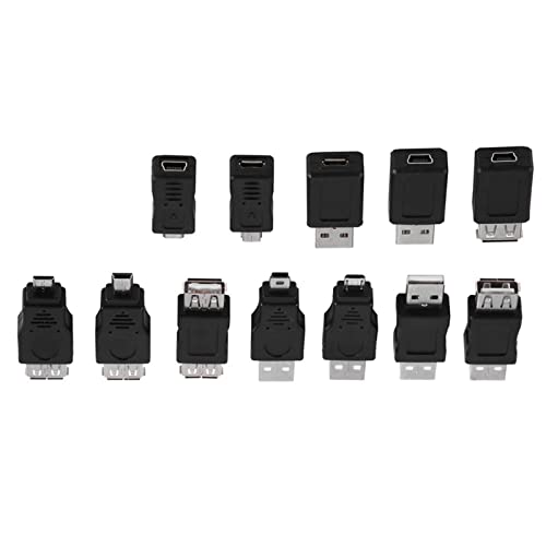 USB 2.0-Adapter, Mehrere USB 2.0-Adapter-Stecker, -Stecker, Buchse, Konverter, Stecker-Set, Unterstützt Datenübertragung und Laden, 12 Stück von Annadue