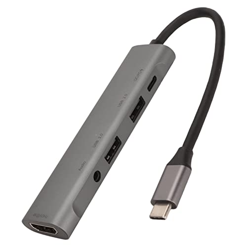 USB C Hub, 5 in 1 Typ C Dockingstation mit PD Ladeanschluss, USB3.0, USB2.0, 3,5 mm Kopfhörer, 4K, Schnellladung für Pro für Switch von Annadue