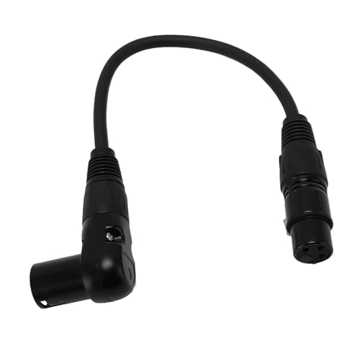 XLR Mikrofon Verlängerungskabel Adapter, 90 Grad XLR Stecker auf Gerade XLR Buchse 3 poliger Mikrofonanschluss für Lautsprecher, Aufnahmestudio, Mikrofonmixer, Audio Interface, von Annadue