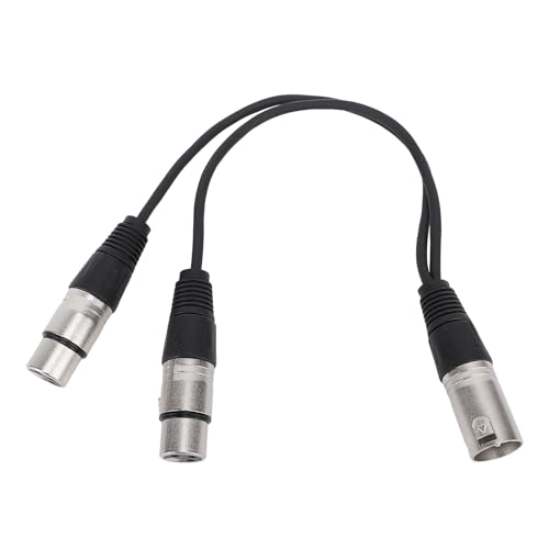 XLR Y Splitterkabel, 3 poliger XLR Stecker auf Dual XLR Buchse, Patchkabel Y Kabel Symmetrisches Mikrofon Splitterkabel Audio Adapterkabel für Studio, Bühne, Mixer, Verstärker von Annadue