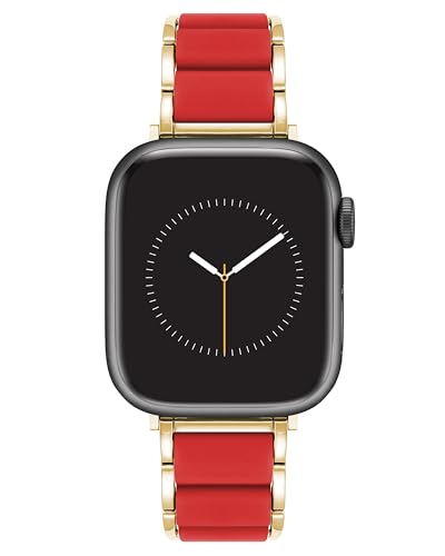 Anne Klein Modisches Silikon-Armband für Apple Watch, sicher, verstellbar, für Apple Watch, Ersatzband, passend für die meisten Handgelenke, Rot, rot von Anne Klein