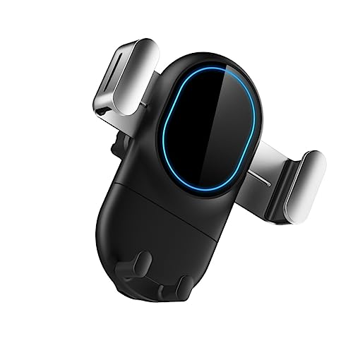 Anneome 1Pc Drahtlose Auto Ladegerät Halterung Für Air Vent Schwarz Smartphone Handyhalterung Mit Induktivladung KFZ Zubehör Für Sicheres Fahren Und Bequemes Laden Unterwegs von Anneome