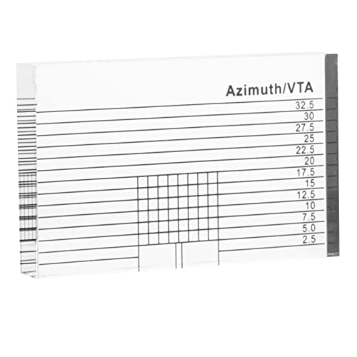 Anneome Vinyl-Plattenspieler-Lineal Geschwindigkeitserkennungstool Blocklineal aus klarem Acryl Schallplattenspieler Messwerkzeug Azimuth Einstellwerkzeug Plattenspieler für Schallplatten von Anneome