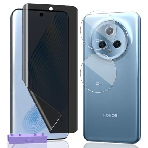 AnnhanT Schutzfolie für Honor Magic5 Sichtschut Weich TPU Folie 1 Stück + für Honor Magic 5 Panzer Schutz Glas Kameraschutz 2 Stück - Anti-Spy Displayschutz für Honor Magic 5 von AnnhanT