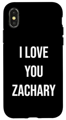 Hülle für iPhone X/XS Ich liebe dich Zachary von Anniversary Name Designs