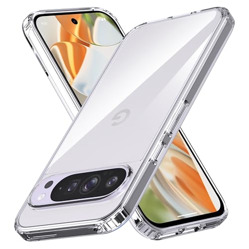 Anoowkoa Handyhülle für Google Pixel 9/Google Pixel 9 Pro Hülle CASE Cover[Stoßfeste TPU und PC Hybrid Durchsichtige Handyhülle ] Dünne Durchsichtige TPU Schutzhülle von Anoowkoa