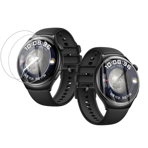 Anoowkoa TPU SOFT Displayschutzfolie für Huawei Watch 4, 2 Stück Schutzfolie [NOT Panzerglas] 9H Härte Gehärtete Folie Huawei Watch 4 HD Vollbild Handyfolie Hartglas Anti-Kratzer Displayfolie von Anoowkoa