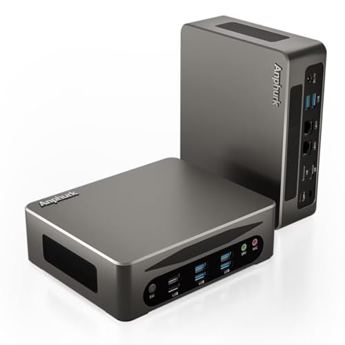 Anphurk Mini PC Win 11 Pro, 16GB DDR5 1TB NVME SSD Core I7-1360P, Mini Desktop Computer Unterstützt WiFi6, BT5.2, 8xUSB und 4K Triple Display 2.5G Dual LAN Mini Computer, Wake on LAN, TPM2.0 von Anphurk