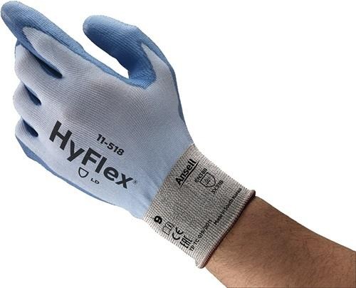 Ansell Schnittschutzhandschuhe HyFlex® 11-518 Gr.10 blau EN 388 PSA II 12 PA von Ansell