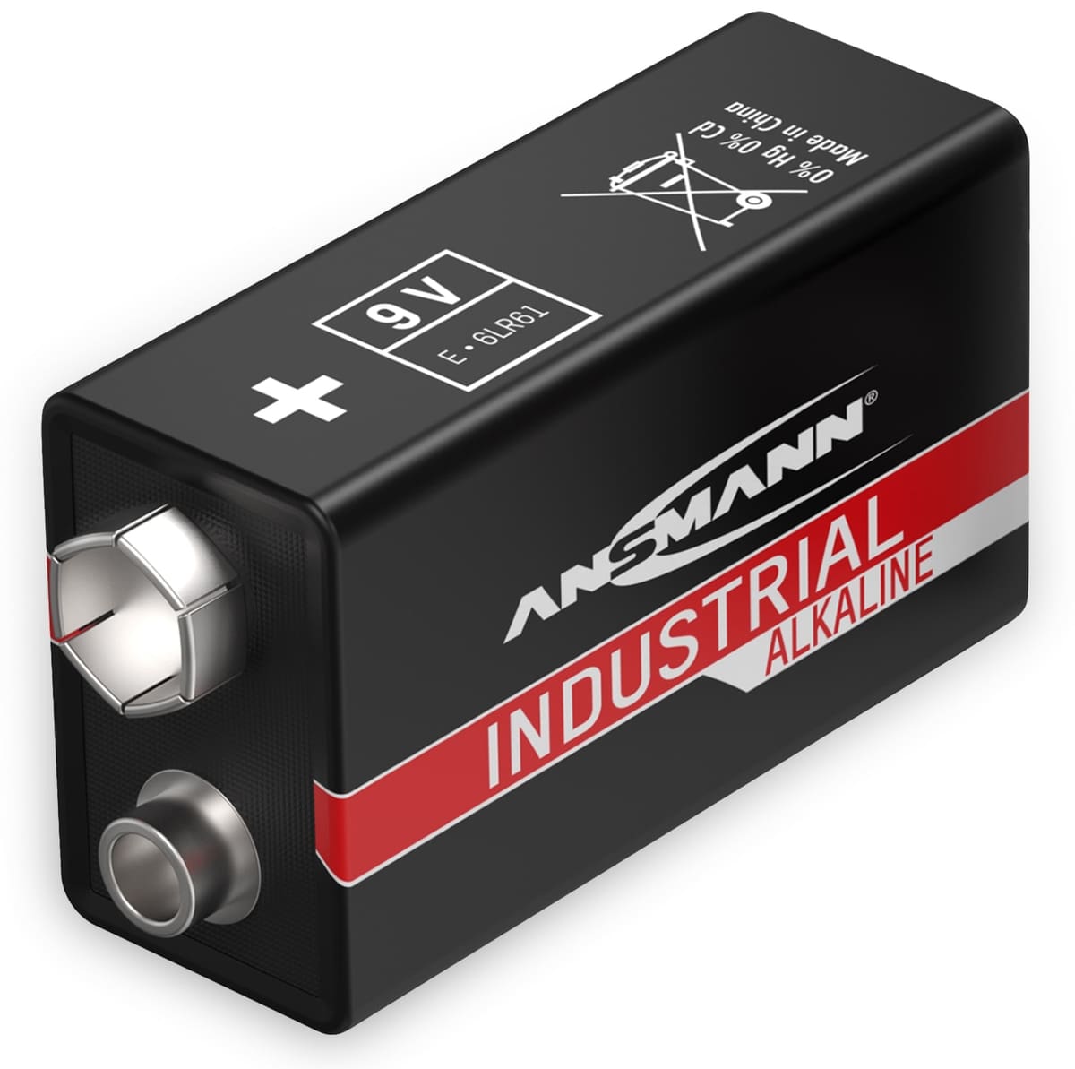 ANSMANN 9V-Blockbatterie, INDUSTRIAL, Alkaline, 1 Stück von Ansmann