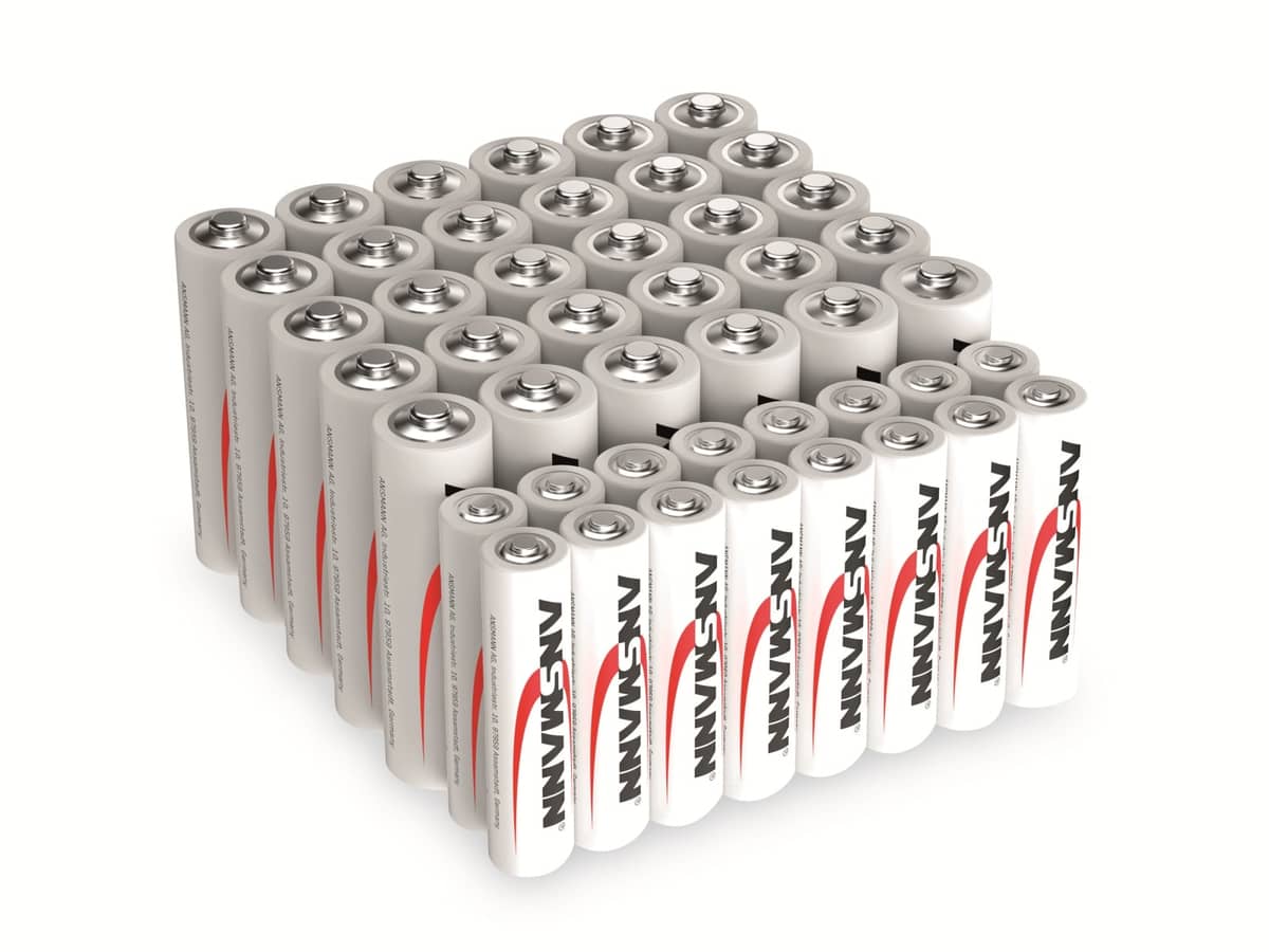 ANSMANN Batterie-Set, Alkaline, 46 Stück, 30x Mignon, 16x Micro von Ansmann