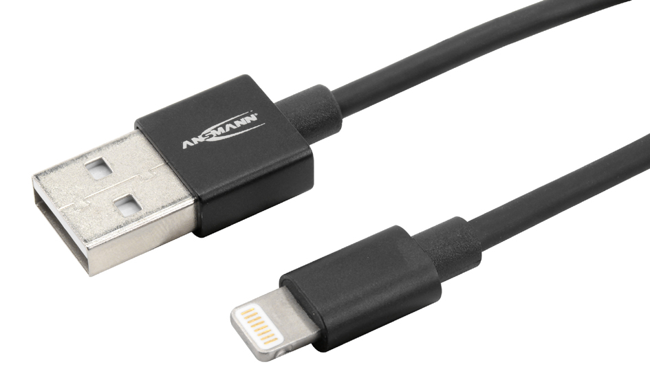 ANSMANN Daten- & Ladekabel, Apple-Lightning - USB-A, 200 cm von Ansmann
