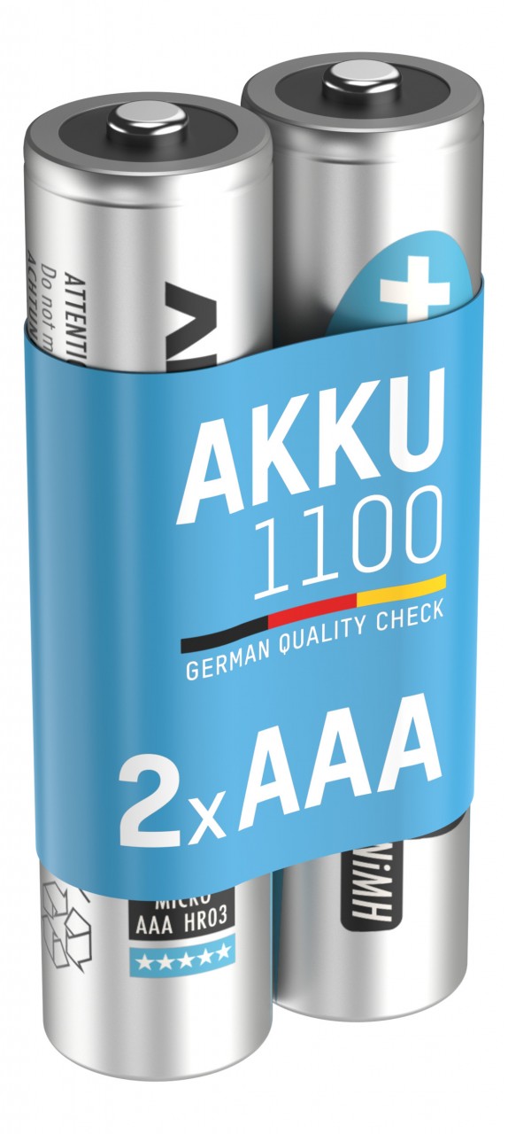 Ansmann NiMH-Akku Typ 1100 Micro 1050mAh 2er Blister von Ansmann