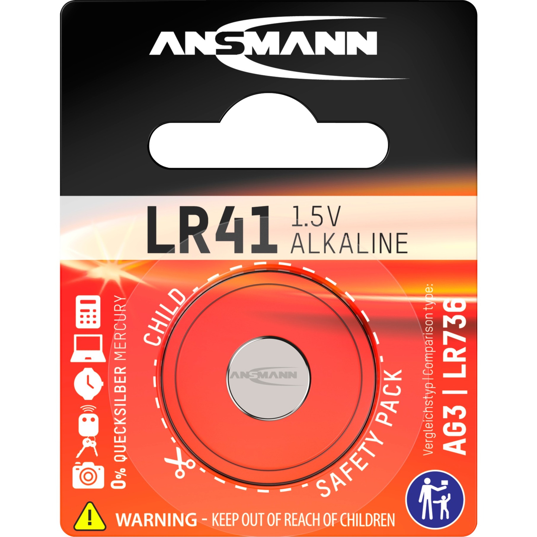 LR41, Batterie von Ansmann