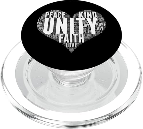 Unity Wordcloud Sei nett, hör auf zu schikanieren Orange Unity Day PopSockets PopGrip für MagSafe von Anti Bullying Unity Day Merch Co.