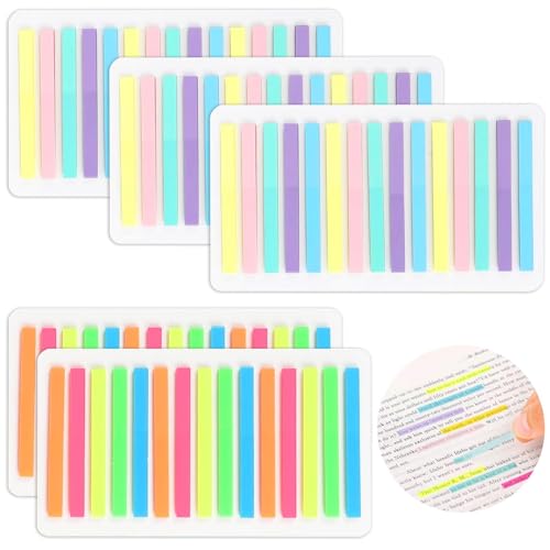 1500 Stück Haftmarker Index Tabs, 2 Stile Transparent Farbig Beschreibbare Selbstklebend Tabs, Klein Etiketten für Seitenmarkierung Klassifizieren Lesezeichen von Anwangda