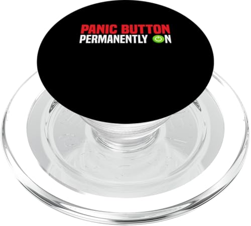 Angst Panik Button Lustige Soziale Angst PopSockets PopGrip für MagSafe von Anxiety Mental Health Designs