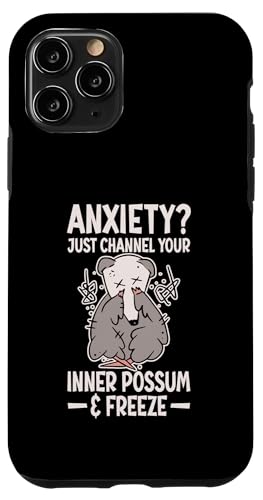 Hülle für iPhone 11 Pro Anxiety Possum Design Männer Frauen Soziale Angst von Anxiety Mental Health Designs