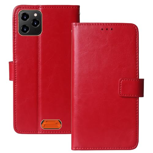 Anybird Flip Leder Tasche Hülle Für SAIET STS602 6.1" Lederhülle Handyhülle Schutzhülle Handytasche Handy Etui Cover Case Abdeckung (Rot) von Anybird