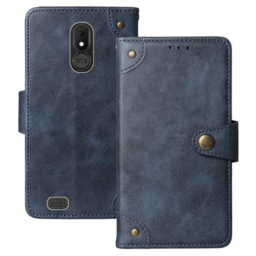 Anybird Retro Flip Leder Tasche Hülle Für BRONDI Amico VERO 4G 5.7" Lederhülle Handyhülle Schutz Handy Etui Cover Case Abdeckung (Blau) von Anybird