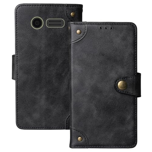 Anybird Retro Flip Leder Tasche Hülle Für IMO Dash 4G Mini 1.8" Lederhülle Handyhülle Schutz Handy Etui Cover Case Abdeckung (Schwarz) von Anybird