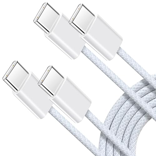 Anysea USB C auf USB C Kabel：60W Schnellladekabel USB C Ladekabel Nylon Datenkabel Typ-C Ladekabel Kompatibel mit iPhone 16/15 Serie MacBook Pro/Air iPad Pro/Air Galaxy S24 S23 Pixel Switch LG, 1M+1M von Anysea