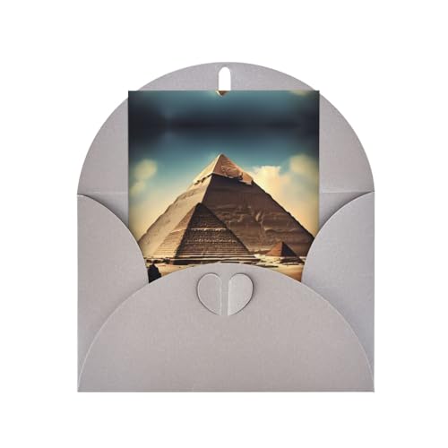 AoRom Bedruckte Grußkarten "Dreaming Of The Pyramids Of Khufu", mit Umschlägen, für alle Anlässe, Dankeskarte, innen unbeschriftet, 10,2 x 15,2 cm von AoRom