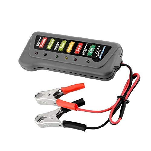 12V Auto Batterietester 6 LED Leuchten Digitaler LichtmaschinenTester ，für Auto Motorrad Lichtmaschine Multi Funktionen Tester von Aofan