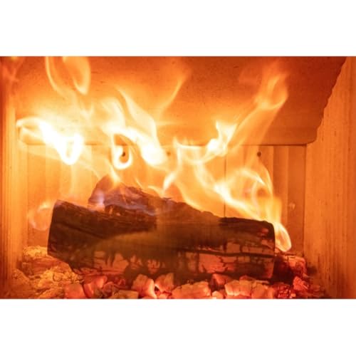 Aoihrraan 4,5x3m Brennende Feuerhölzer Hintergrund Kamin Wutendes Feuer Flammende Holzstämme Winterfotografie Hintergrund Kinder Weihnachten Lagerfeuer Camping Grills Party Dekoration Foto Studio von Aoihrraan