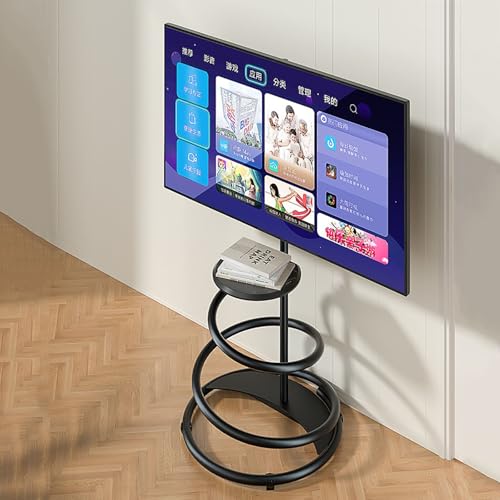 TV-Ständerhalterung, Schwenkbarer Hoher TV-Ständer für 37-75-Zoll-Fernseher. Bildschirm Trägt Bis zu 55 Kg/121,25 Lbs, Tragbarer Stand-TV-Ständer für Schlafzimmer, Wohnzimmer, Max. VESA 600 X 400 Mm(B von Aoixdsar