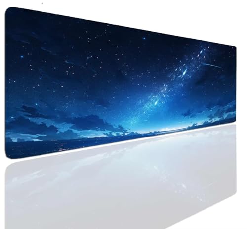 Gaming Mauspad XXL Mousepad 120x60x0.4cm, Gaming Schreibtischunterlage Polarlicht Mauspad Groß Desk Mat Vernähte Kanten, Mouse Pad Mat Anti-Rutsch Mauspads Verbessert Präzision und Geschwindigkei S-51 von Aoojlo