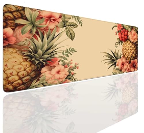 Gaming Mauspad XXL Mousepad 140x70x0.4cm, Gaming Schreibtischunterlage Tropical Mauspad Groß Desk Mat Vernähte Kanten, Mouse Pad Mat Anti-Rutsch Mauspads Verbessert Präzision und Geschwindigkei S-1173 von Aoojlo