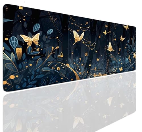 XXL Mauspad Gaming 600x300x4mm Mousepad XXL Groß Butterfly Mousepad Gaming Mouse Pad Tischunterlage Large Size Mousepads Schreibtisch Unterlage Matte Rutschfeste Großes Mauspad für PC, Laptop S-121 von Aoojlo