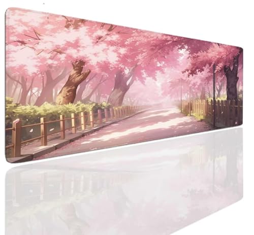 XXL Mauspad Gaming 600x300x4mm Mousepad XXL Groß Pink Mousepad Gaming Mouse Pad Mat Tischunterlage Large Size Mousepads Schreibtisch Unterlage Matte rutschfeste Großes Mauspad für PC, Laptop S-869 von Aoojlo