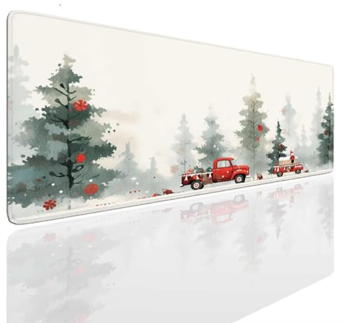 XXL Mauspad Gaming 800x400x4mm Mousepad XXL Groß Christmas Mousepad Gaming Mouse Pad Tischunterlage Large Size Mousepads Schreibtisch Unterlage Matte rutschfeste Großes Mauspad für PC, Laptop S-197 von Aoojlo