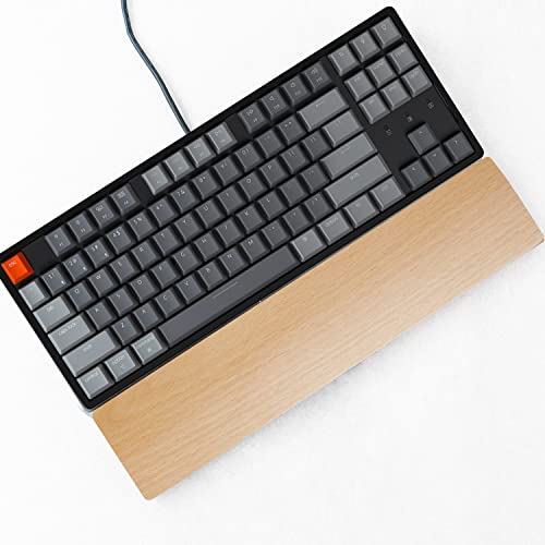 Aothia Tastatur-Handgelenkauflage aus Holz-Walnuss handballenauflage tastatur-Ergonomische Haltung(36x8x2cm Buchenholz) von Aothia