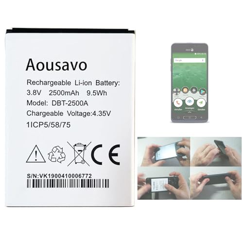 Aousavo DBT-2500A ersatz akku Kompatibel mit Doro 8035 von Aousavo