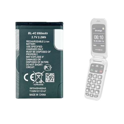 Aousavo ersatz akku Kompatibel mit Swisstone BBM 610, BBM 615, BBM 625 Handy Smartphone Senioren Telefon RCB03S02 von Aousavo