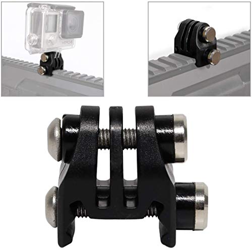 Picatinny Schienen Rail Mounts oder Helm Bagger Mounts Bracket Adapter für GoPro Action (Black) von Aoutacc