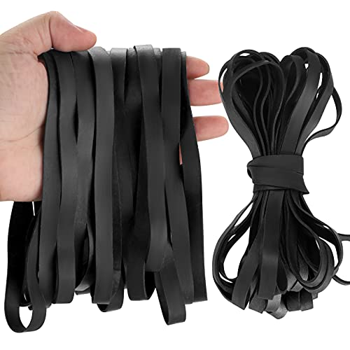 AoyfuwellGummibänder, 50 Stück große Elastische Gummiringe, Schwarz 10mm Breit Rubber Band Gummiband, Gummi Spannband Mülleimer Bänder für Büro, Zuhause, Schulbedarf von Aoyfuwell