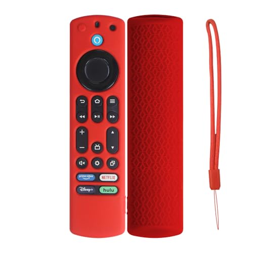 Silikonhülle Schutzhülle Für Fire TV 4K Stick max Schutzhülle für die Fernbedienung für Fire TV 4K-Stick max Schutz für die Fernbedienung (Red) von Aoyygg