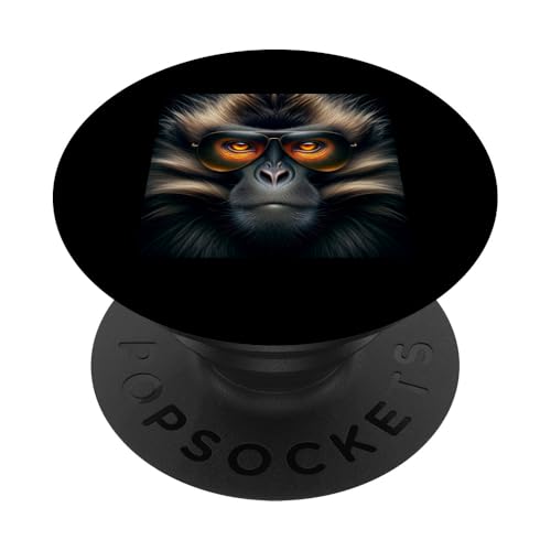 Gelada Shirt Affe Portrait Wildlife Exotic Gelada Affengesicht PopSockets mit austauschbarem PopGrip von Apes Empire