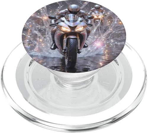 Bike Motiv Sportbike Motorradfahrer Motorrad ausgefallen PopSockets PopGrip für MagSafe von ApiDesign