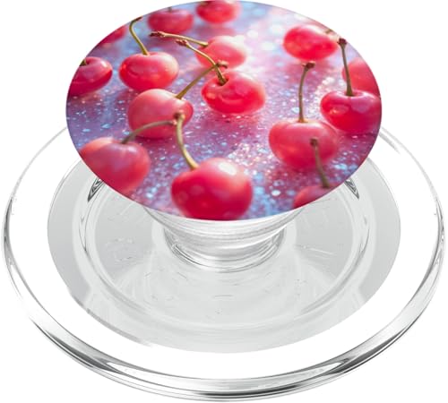 Kirsche Kirschenmotiv ausgefallen ästhetisch feminin Obst PopSockets PopGrip für MagSafe von ApiDesign