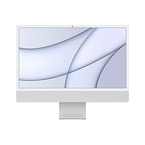 2021 Apple iMac mit Apple M1 Chip (24-zoll, 16GB RAM, 256GB SSD Kapazität) (QWERTY English) Silber (Generalüberholt) von Apple