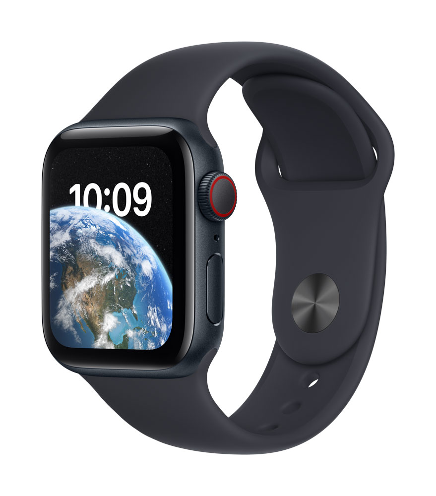 APPLE Watch SE GPS + Cellular 40mm Midnight Aluminium Case with Midnight Sport Band - Regular (MNPL3FD/A) von Apple