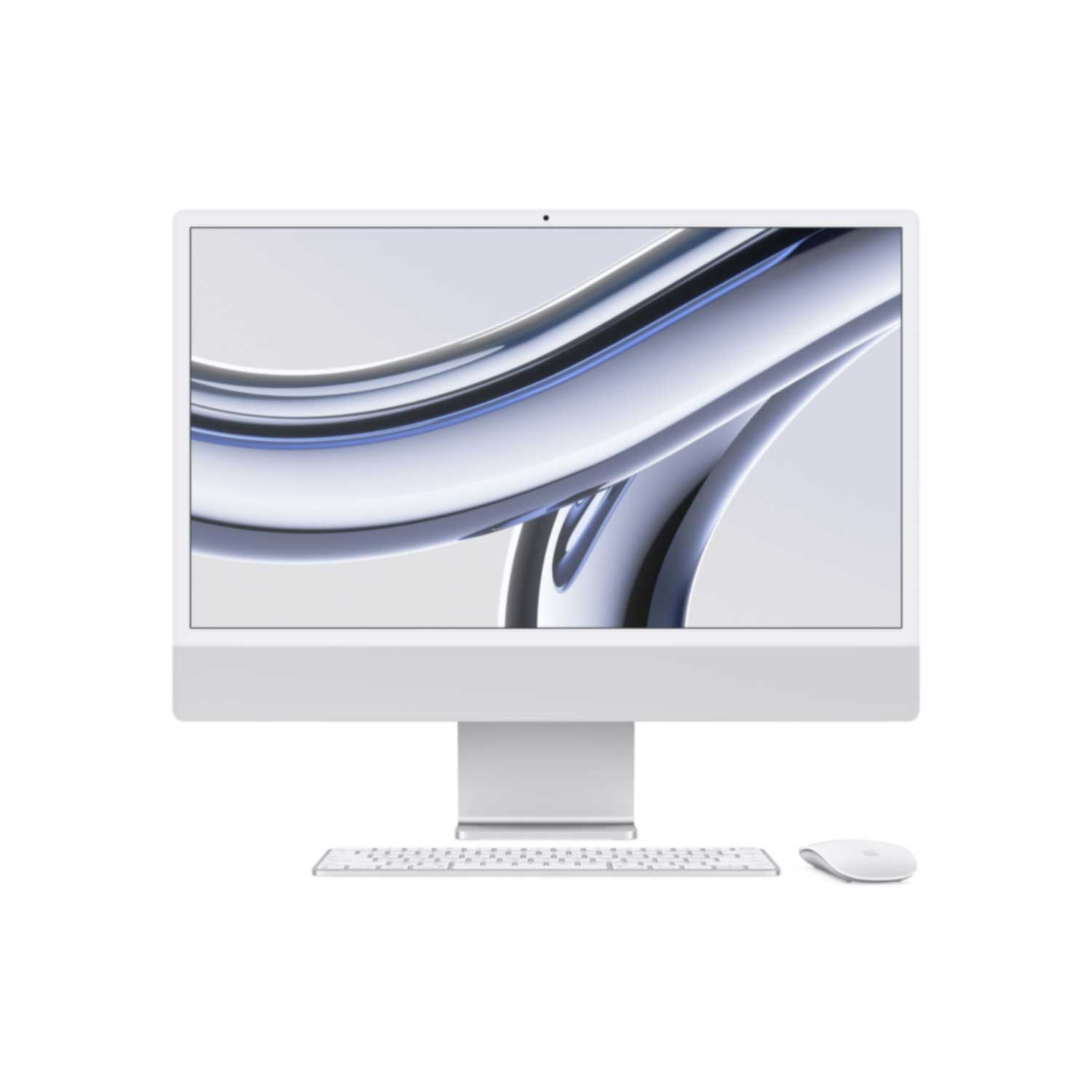 APPLE iMac Z195 59,62cm 23,5Zoll Apple M3 8C CPU/8C GPU/16C N.E. 16GB 256GB SSD MM MaKey DE - Silber (Z195-MQR93D/A-ABAI) von Apple