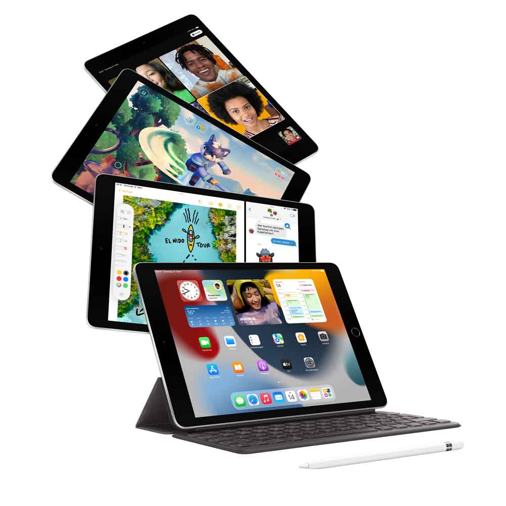 Apple 10.2"  iPad Wi-Fi - 9. Generation - Tablet - 256GB - 25,9 cm (10.2") IPS (2160 x 1620) - Silber (MK2P3FD/A) von Apple
